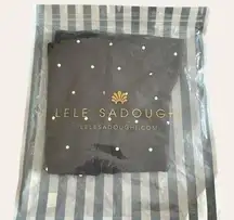 Lele Sadoughi Jet Black Pearl Embellished Gaiter Face Mask NEW