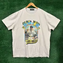 Elton John Rocket Man Plays the Hits Los Angeles Live 1975 T-Shirt Size XXL