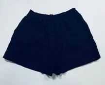 Universal Thread Black Linen Blend Smocked Waist Pull On Shorts M