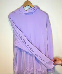 AERIE Offline Hoodie medium Purple Lilac Modal Coffee Carbs Cardio sweatshirt