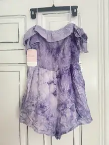Shop Dress Up Purple Tie Dye Romper