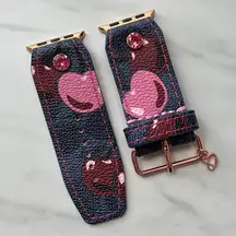 DITMCO. Authentic Upcycled Coach Cherries Watch Band - Size Alpha, Apple 38-41mm