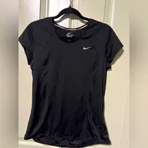 Nike Running DRI fit ladies running top Sz L  Black VGUC