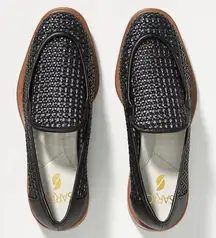 Anthropologie Franco Sarto woven loafers black