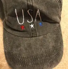 Rae Dunn patriotic USA black baseball hat