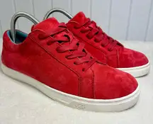 UGG Karine Tango Red (TNGO) Suede Wool Women Sneaker 1015044 Size 9