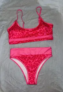 Shein High-Waisted Leopard Bikini Set