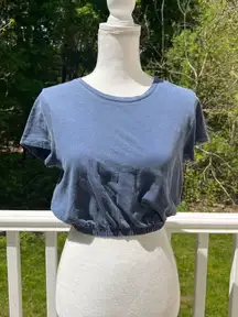 Calvin Klein Dusty Blue Cropped Tee