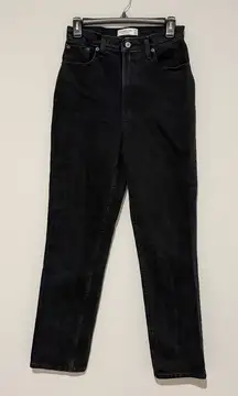 Abercrombie & Fitch Vintage Ultra High Rise 90s Straight Jean saturated black 2
