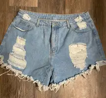 Shein Curve Distressed Jean Shorts