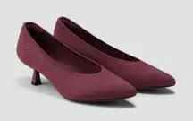 Vivaia Stella Pointed-Toe Kitten Heels in Bordeaux Red 39 / US 9