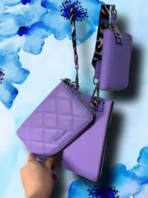 Steve Madden Lavender 3-Piece Crossbody Set 💜