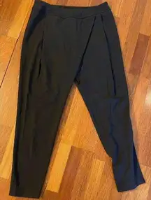 Lululemon Black Pants Women's Size 8?No Tag Asymmetrical Faux Wrap Front Slouchy