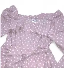 Favlux size large pink polka dot flirty romper