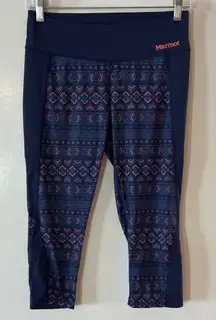 Marmot Womens’ Blue and Coral Geometric Leggings