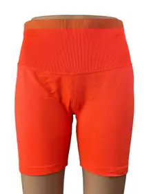 Joy Lab Women's Orange High Waisted Activewear Sports Running Biker Shorts Sz XL