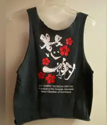 Women’s Dark Gray Tank Top S Kansha 64th Japanese Cherry Blossom Festival CA