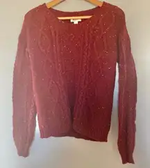 Arizona Jean Company Red Knit Sweater Size Small