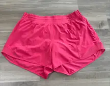 Lululemon Hotty Hot High-Rise Lined Short 4" Lip Gloss Pink Women Size 10