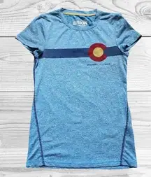 Bolder Boulder 10K 2019 Race Boulder Colorado Blue T-Shirt Women XS Running