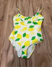 Kate Spade NWT Yellow Lemon One Piece Swimwear Sz S