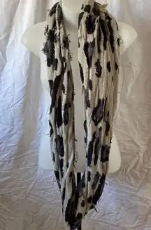 STARING at Stars Gray Animal Print Infinite Scarf