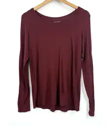 Eileen Fisher Top Womens Crewneck Pullover Long Sleeve Red Size Medium‎