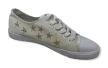 American Eagle white canvas‎ sneaker stars size 9