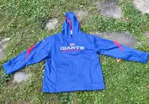 New York Giants Reebok NFL Football Hoodie Womens Large Blue‎ Red