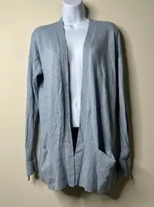 MICHAEL Michael Kors Baby Blue Open Front Cardigan Small