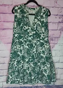 SUNDRY FOR EVEREVE BOTANICAL LEAF PRINTED TANK DRESS 2 MEDIUM TRAVEL RESORT