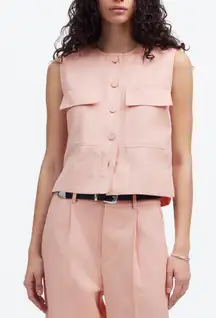 Madewell Crop‎ Cargo-Pocket Crewneck Top Size M