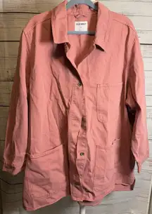 Old Navy Dusty Rose Button-Up Heavy Jacket