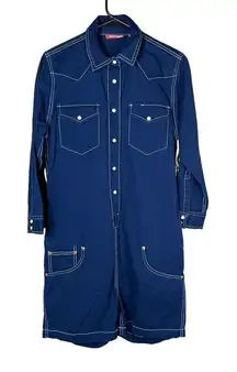 Denimist Dark Wash Button Down Cowboy Romper‎ Size Medium NWT