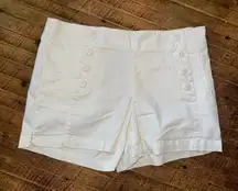 Loft white button The Riviera short 4” preppy chino 4 shorts