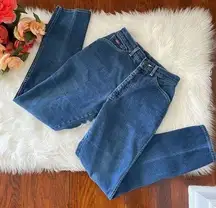 Vintage LEE Jeans High Waisted Mom Rise Medium Dark Wash Made in USA