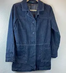 🌞French Cuff Long Sleeve Dark Denim lightweight Jacket