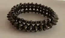 Silver Spike Stretch Bracelet 
