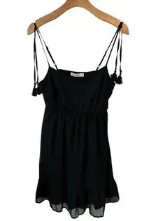 Live To Be Spoiled Dress Womens Junior Med Black Coastal Cowgirl MIDI NWT