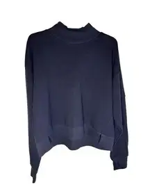 All in Motion Women's M Blue Balloon Sleeve Turtleneck Sweatshirt