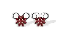 Disney earrings-red and white