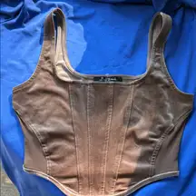 Wild Fable Brown Corset Top