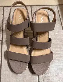CL by Laundry Taupe Strappy Heels