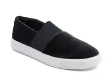 vince black velvet corbin casual slip-on shoes sneakers