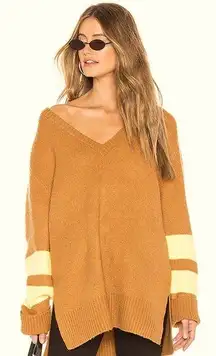 Current/Elliott The 79 Collegiate Oversized Brown Sugar Sweater NWT Size 1/Small