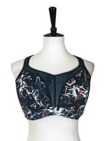 Panache Sports Bra Convertible Underwire Lined Black Multi Women’s Size 38DDD