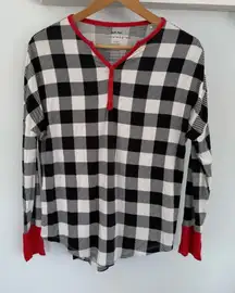 Little Sleepies Holiday Buffalo Plaid Women's Small Pajama Top