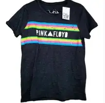 Chaser New!  Brand PINK FLOYD Black Neon Stripes Vintage Tee Shirt