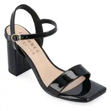 Journee Collection Women’s Tivona Square Toe Block Heels Shoe-Size 10 Wide Width