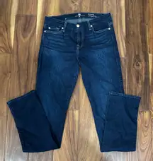 7 For All Mankind Dark Indigo Straight Leg Jeans